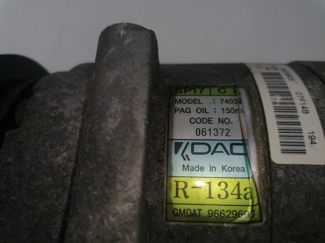 Sprężarka klimatyzacji 96629605 OPEL