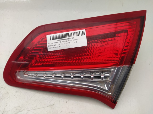 Lampa zespolona tylna prawa wewnętrzna 9672155480 PEUGEOT
