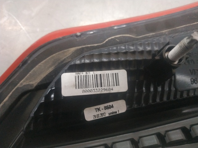 Lampa zespolona tylna lewa wewnętrzna 9672155880 PEUGEOT