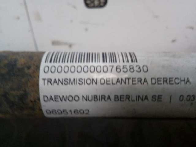 Półoś napędowa przednia prawa 96951692 GM
