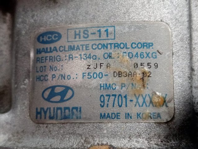 Sprężarka klimatyzacji 97701XXXXX HYUNDAI