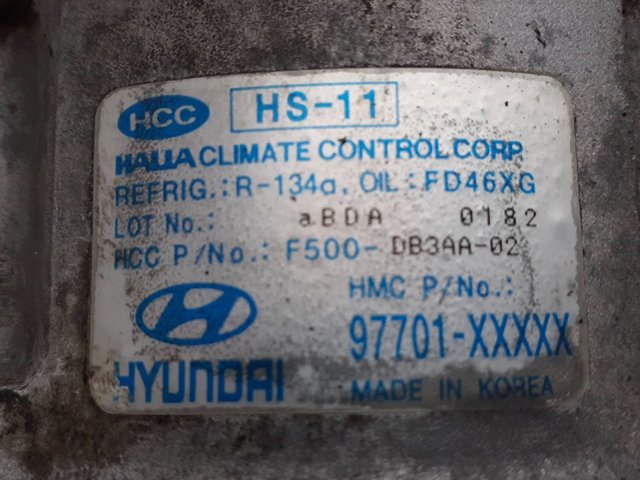 Sprężarka klimatyzacji 97701XXXXX HYUNDAI