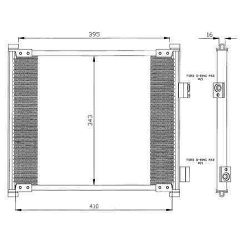 Chłodnica klimatyzacji 97KW19710AB FORD