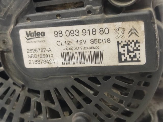 Alternator 9809391880 OPEL
