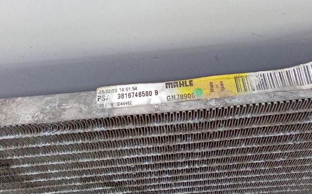 Chłodnica klimatyzacji 9816746580B OPEL
