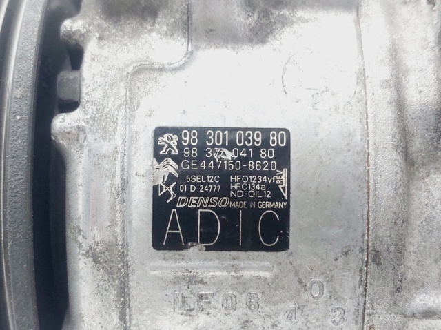 Sprzęgło sprężarki klimatyzacji 9830103980 PEUGEOT