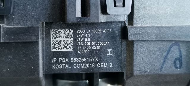 Przełącznik zespolony, w komplecie 98325615YX OPEL