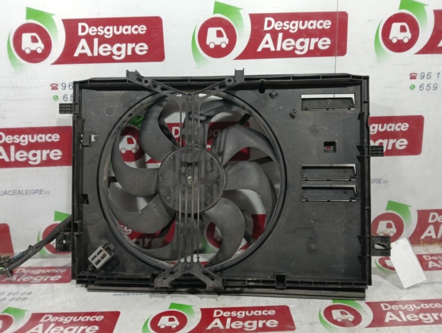 Dyfuzor chłodnicy, w komplecie z silnikiem i wirnikiem 9832930080 OPEL