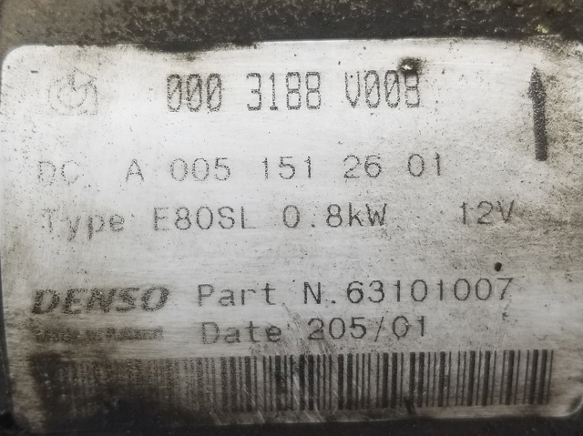 Rozrusznik A0051512601 MERCEDES