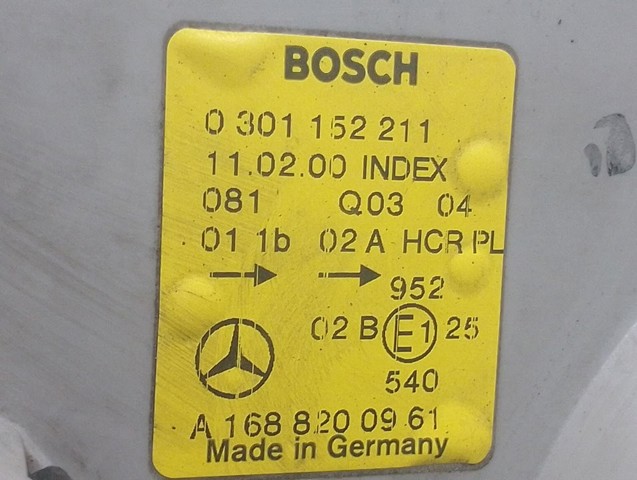 Reflektor prawy A1688200261 MERCEDES