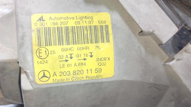 Reflektor lewy A2038201159 MERCEDES