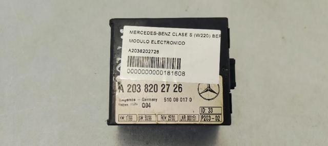 A2038202726 Mercedes