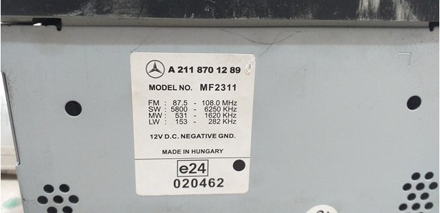 Radioodtwarzacz (radio AM/FM) A2118701289 MERCEDES