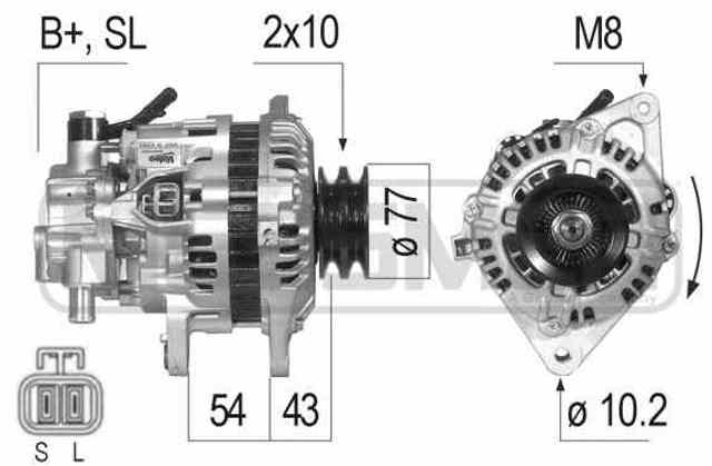 Alternator A3T15099 MITSUBISHI