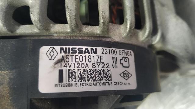 Alternator A5TE0181ZE RENAULT