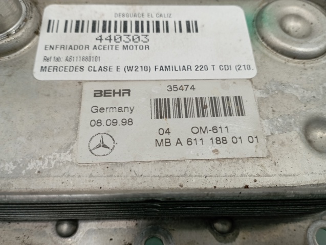 Chłodnica oleju A6111880101 MERCEDES