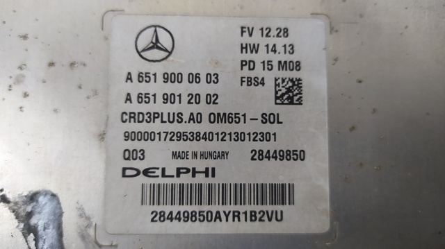 Sterownik silnika A6519000603 MERCEDES