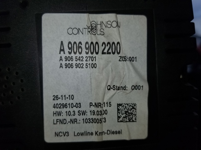 Deska rozdzielcza A9069002200 MERCEDES