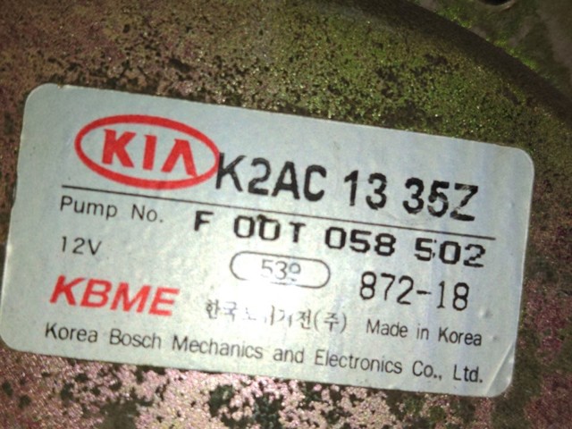 Moduł pompy paliwowej z czujnikiem poziomu paliwa KIA Sephia 2 FB