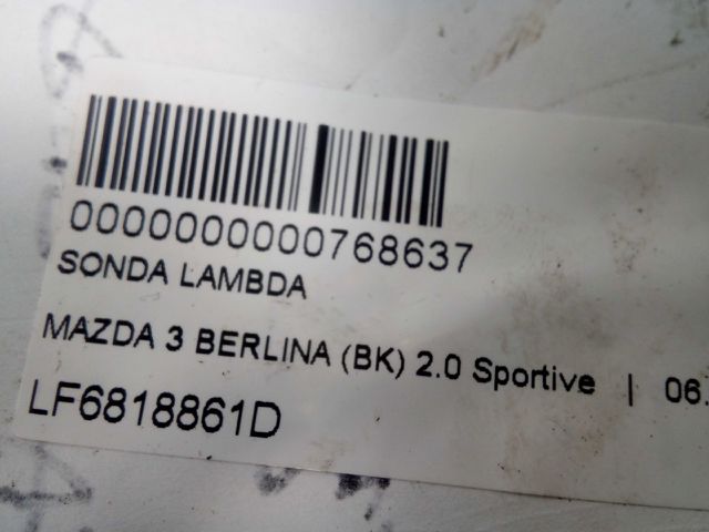 Sonda lambda czujnik tlenu przed katalizatorem LF6818861D MAZDA