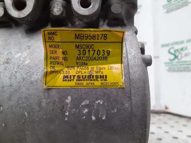 Sprężarka klimatyzacji MB958178 MITSUBISHI