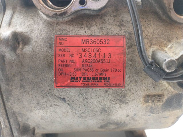Sprężarka klimatyzacji MR360532 MITSUBISHI