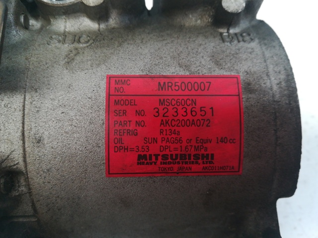 Sprężarka klimatyzacji MR500007 MITSUBISHI