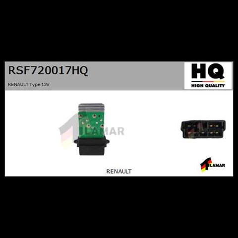 Rezystor wentylatora nagrzewnicy (ogrzewacza kabiny) RSF720017HQ RENAULT