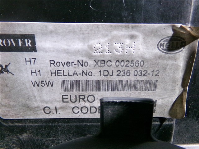 Reflektor prawy Rover 75 RJ