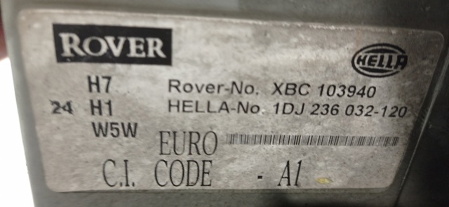 Reflektor prawy Rover 75 RJ