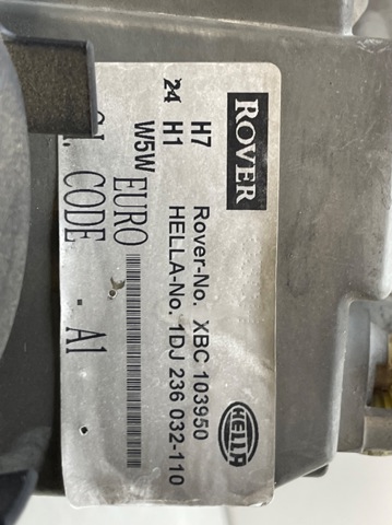 Reflektor lewy Rover 75 RJ