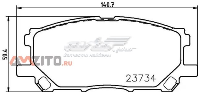 NP1062 Nisshinbo klocki hamulcowe przednie tarczowe