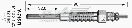 Y715R NGK Świeca żarowa