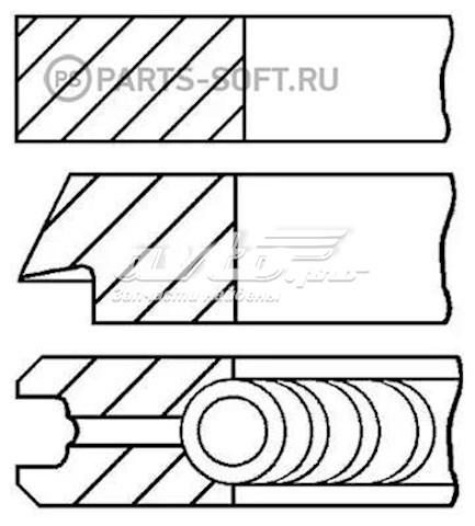 0843930000 Goetze Pierścienie tłokowe na 1 cylinder, STD.