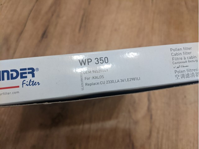 Filtr kabiny Wunder WP350