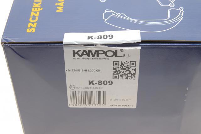 Klocki hamulcowe tylne bębnowe K809 Kampol