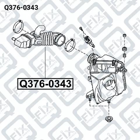 Króciec powietrza, wylot filtra powietrznego Q-fix Q3760343 cena, od 59,52 USD