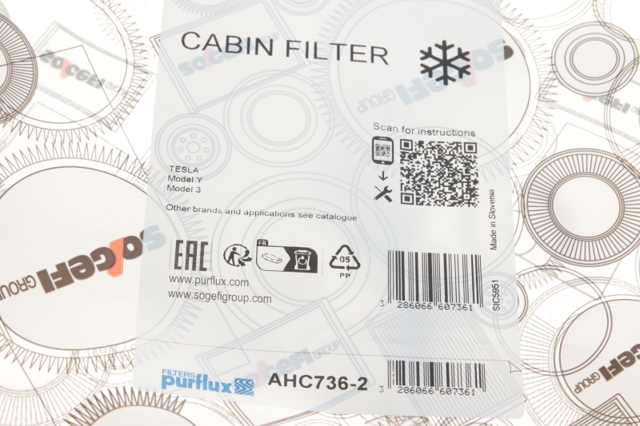 AHC7362 Purflux Filtr kabiny