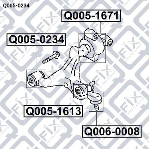 Q0050234 Q-fix Silentblock przedniego wahacza dolnego