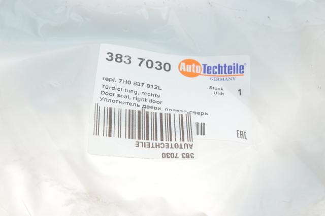 Do koszyka 3837030 Autotechteile Uszczelniacz drzwi przednich prawych (na karoserii)