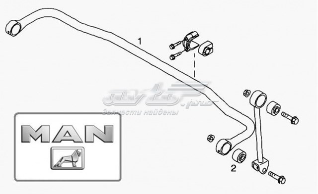 Stabilizator przedni do MAN TGL I 