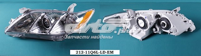 Reflektor lewy 21211Q6LLDEM Depo/Loro/Abakus