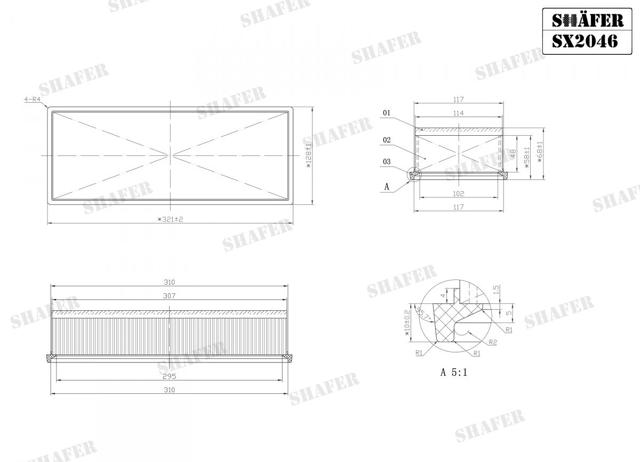 SX2046 Shafer Filtr powietrza