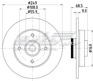 4163200600 JP Group tarcza hamulcowa tylna