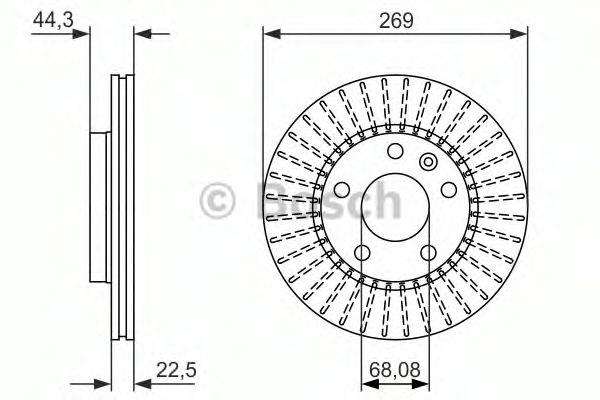 986479779 Bosch Tarcza hamulcowa przednia