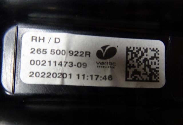 Lampa zespolona tylna prawa Renault (RVI) 265500922R