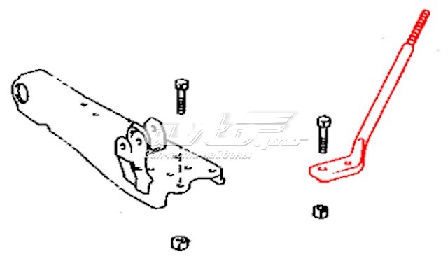 Do koszyka 4866126040 Toyota Rozpórka wahacza przedniego dolnego lewa/prawa