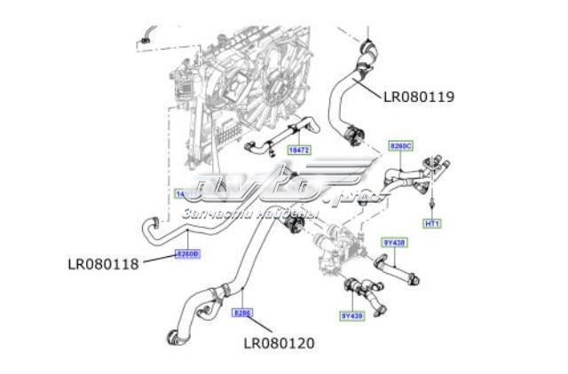 Przewód (króciec) chłodnicy dolny Land Rover LR080120 cena, od 75,04 USD