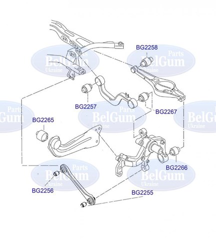 BG2267 Belgum Silentblock wahacza tylnego górnego