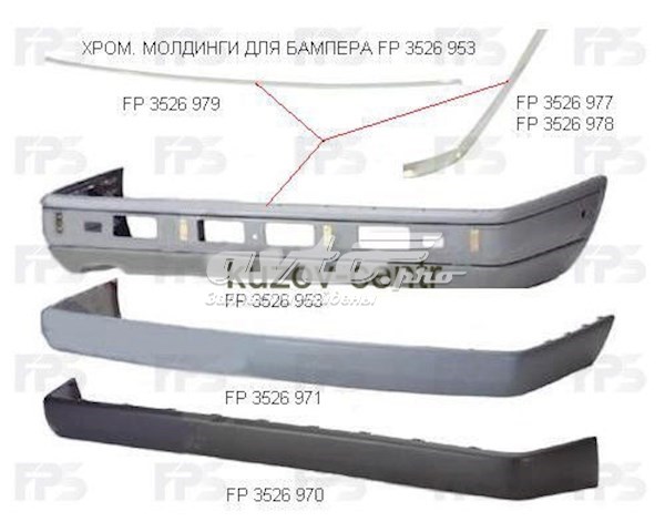 FP 3526 979-P FPS listwa ochronna zderzaka tylnego środkowa